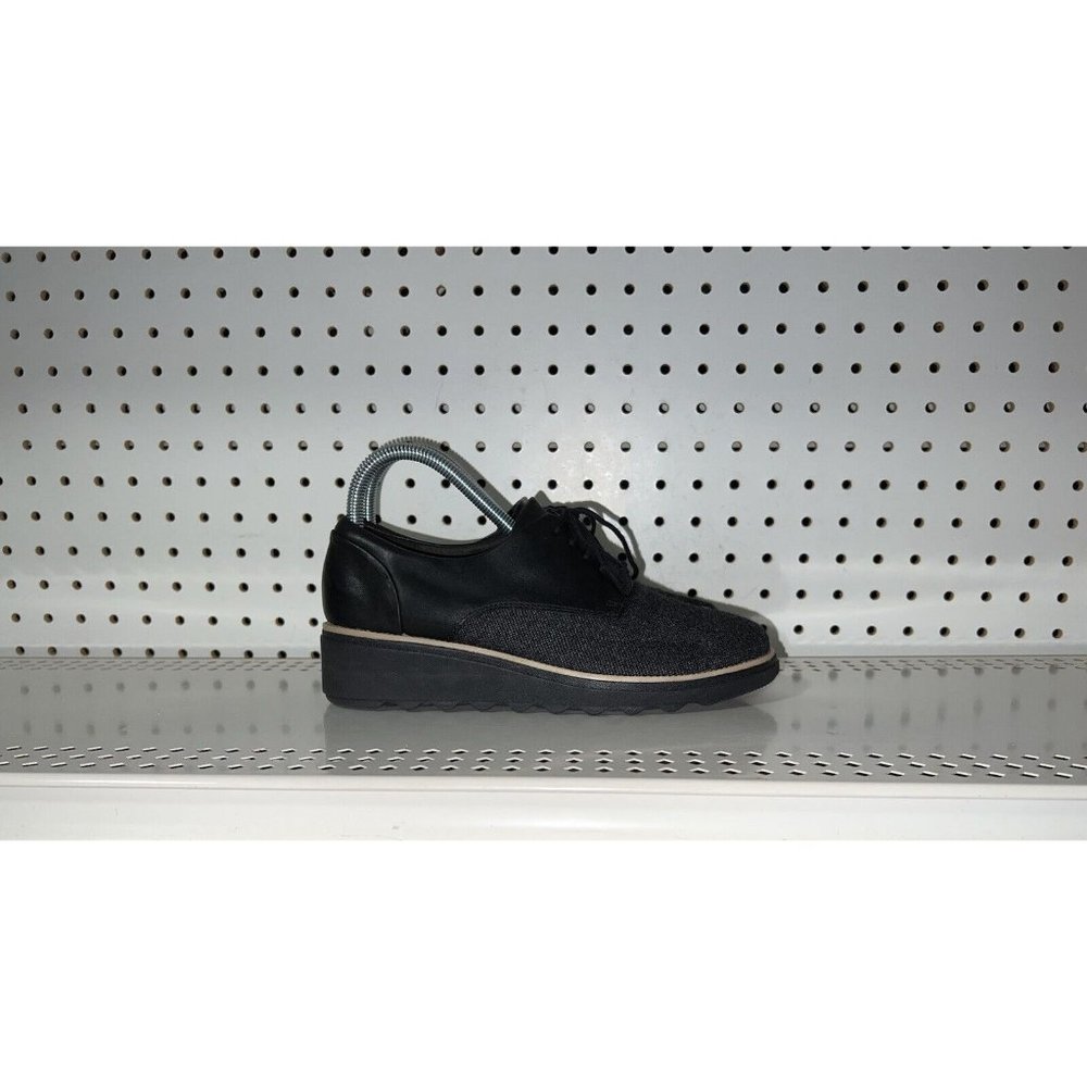 Clarks Sharon Noel Womens Casual Lace Up Derby Shoes Oxfords Size 7 M Black